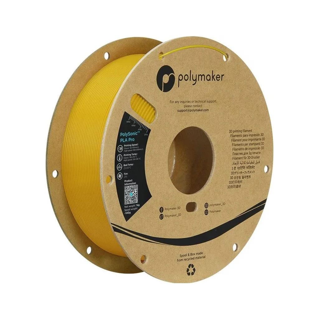 Пластик для 3D-принтера Polymaker PLA PRO HIGH SPEED TOUGH 1,75mm YEL 1kg (PA13006)