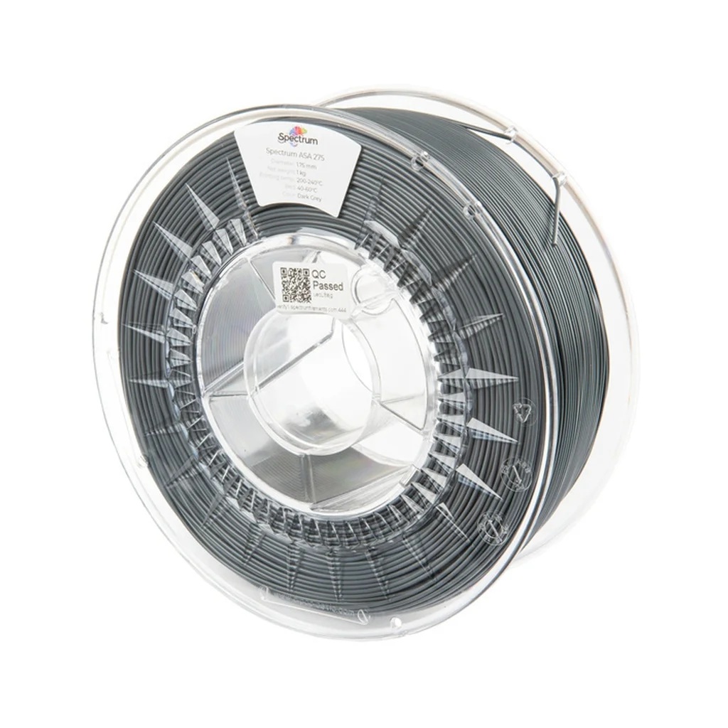 Пластик для 3D-принтера Spectrum ASA 275 1.75mm 1kg Grey, Dark (80301)