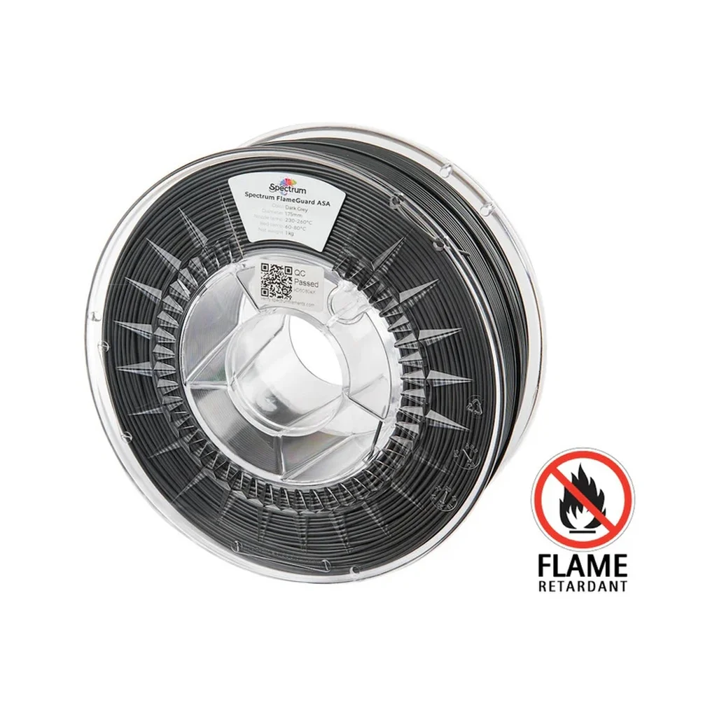 Пластик для 3D-принтера Spectrum ASA 275 FlameGuard 1.75mm 1kg Grey, Dark (81445)