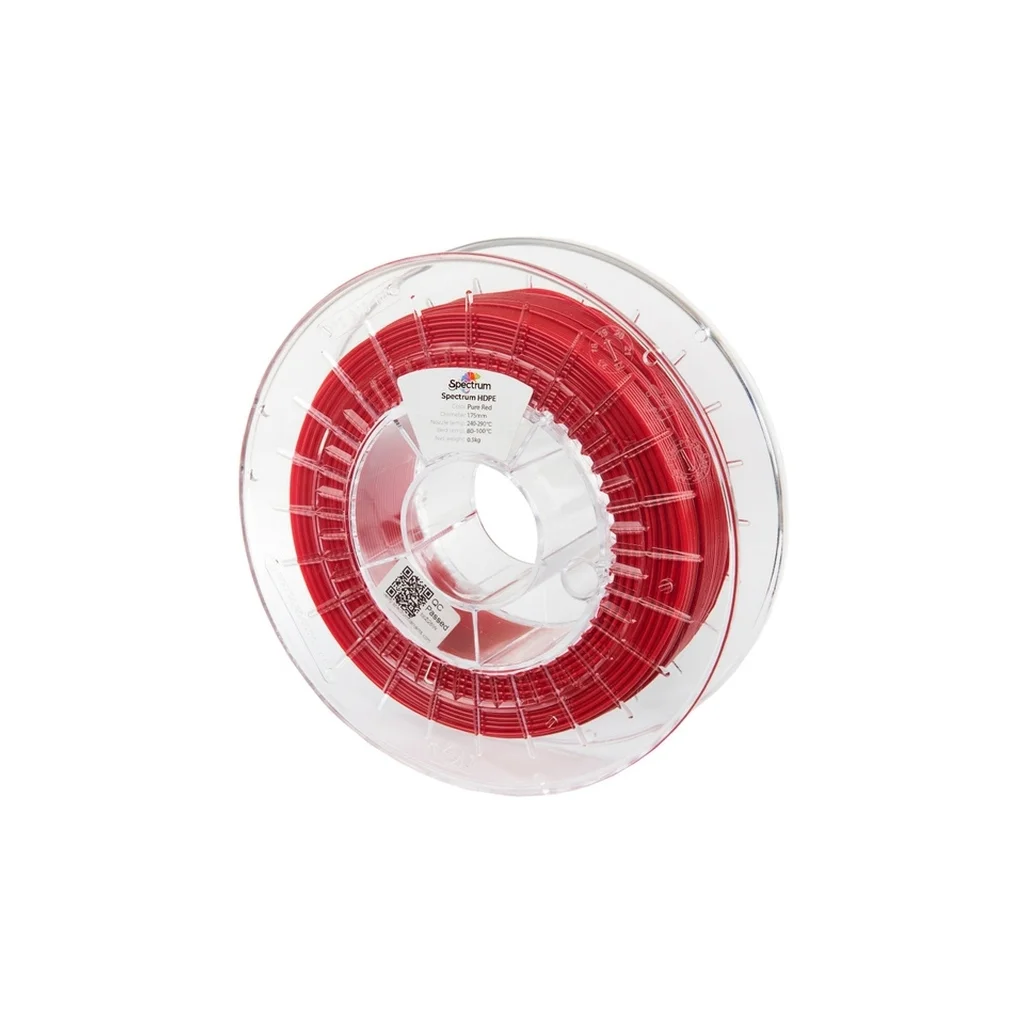Пластик для 3D-принтера Spectrum HDPE 1.75mm 0.5kg, Red, Pure (81634)