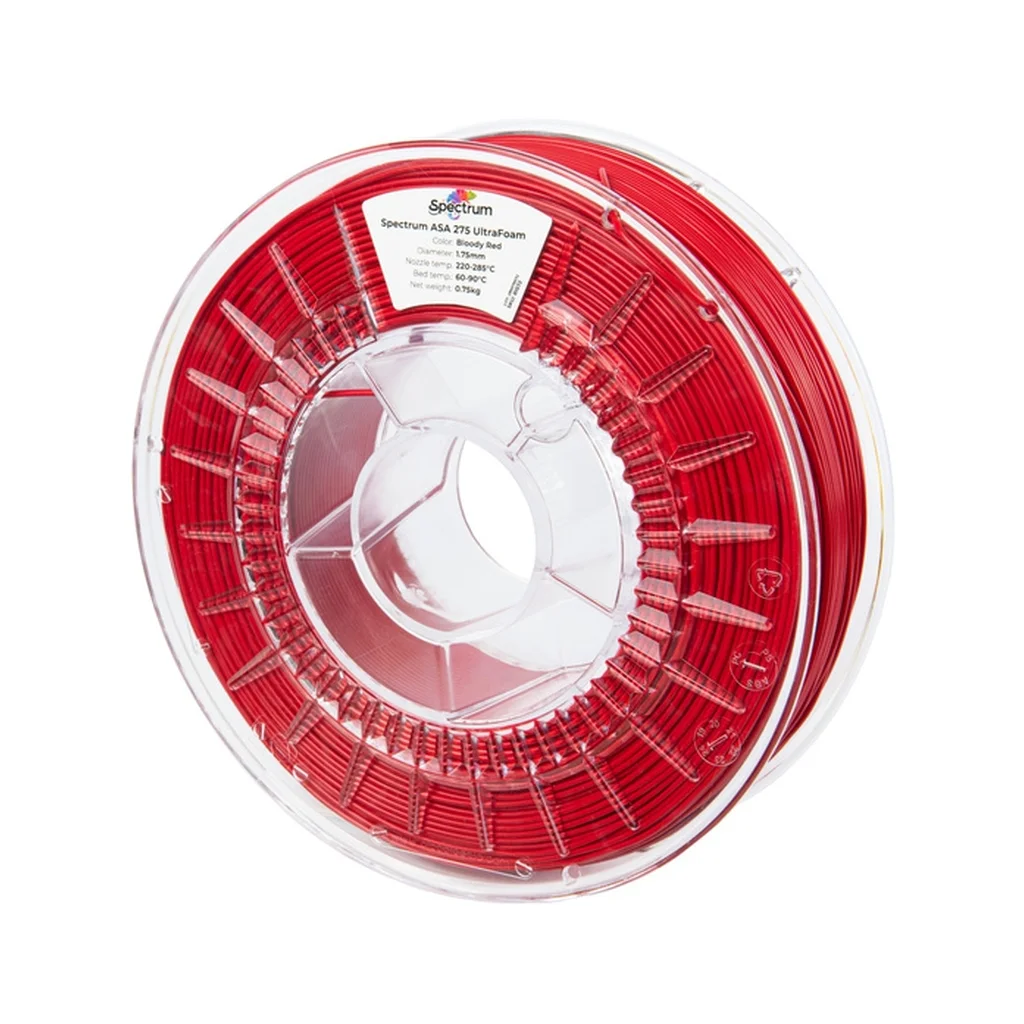 Пластик для 3D-принтера Spectrum LW-ASA UltraFoam 1.75mm 0.75kg Red, Bloody (81572)