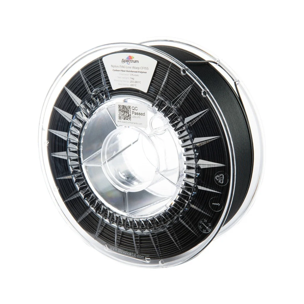 Пластик для 3D-принтера Spectrum Nylon PA6 Low Warp CF15S 1.75mm Black 1kg (80720)