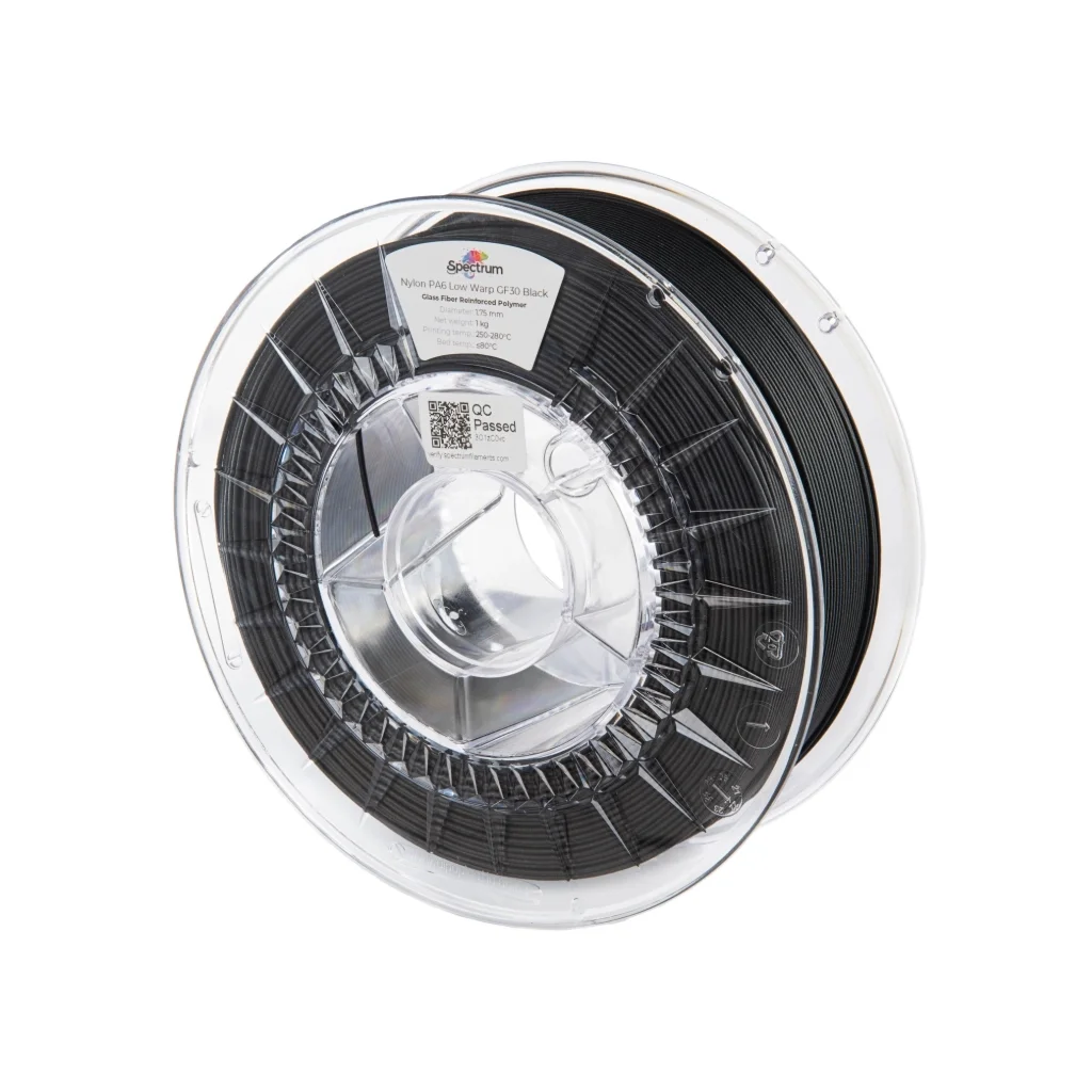 Пластик для 3D-принтера Spectrum PA6 Low Warp GF30 1.75mm Black 1kg (80741)