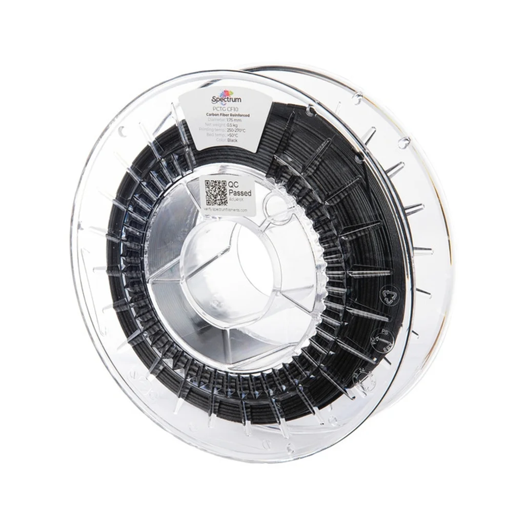 Пластик для 3D-принтера Spectrum PCTG CF10 1.75mm Black 0.5kg (80727)