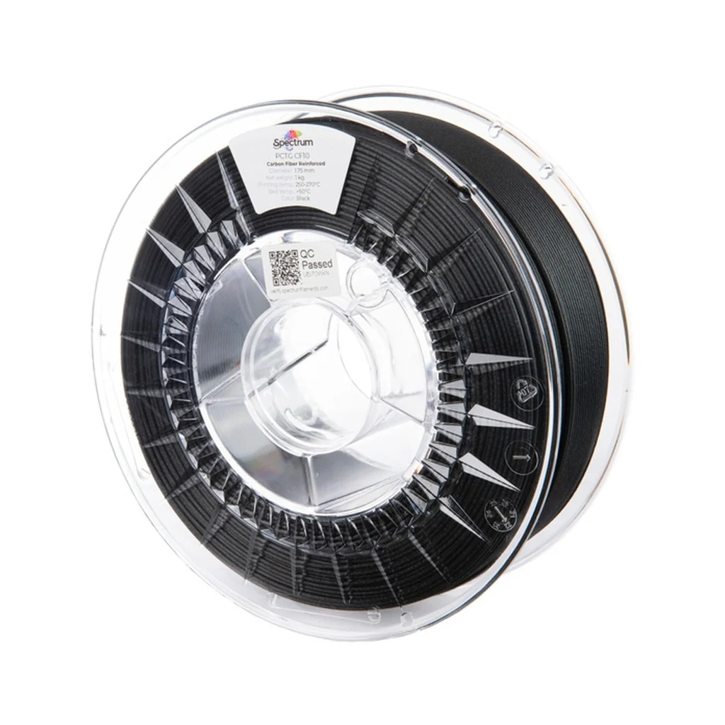 Пластик для 3D-принтера Spectrum PCTG CF10 1.75mm Black 1kg (80717)