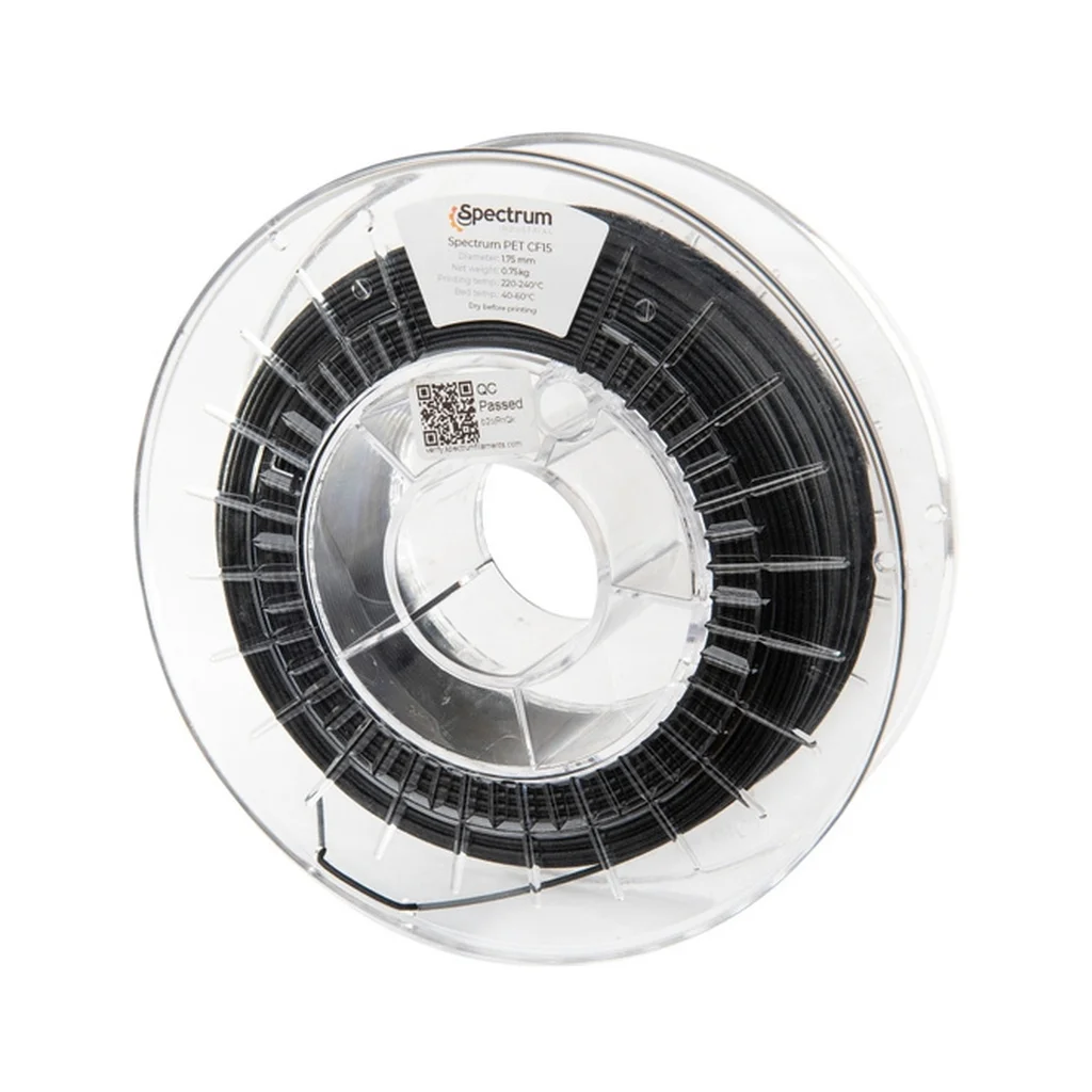 Пластик для 3D-принтера Spectrum PET CF15 1.75mm 0.75kg Black (80587)