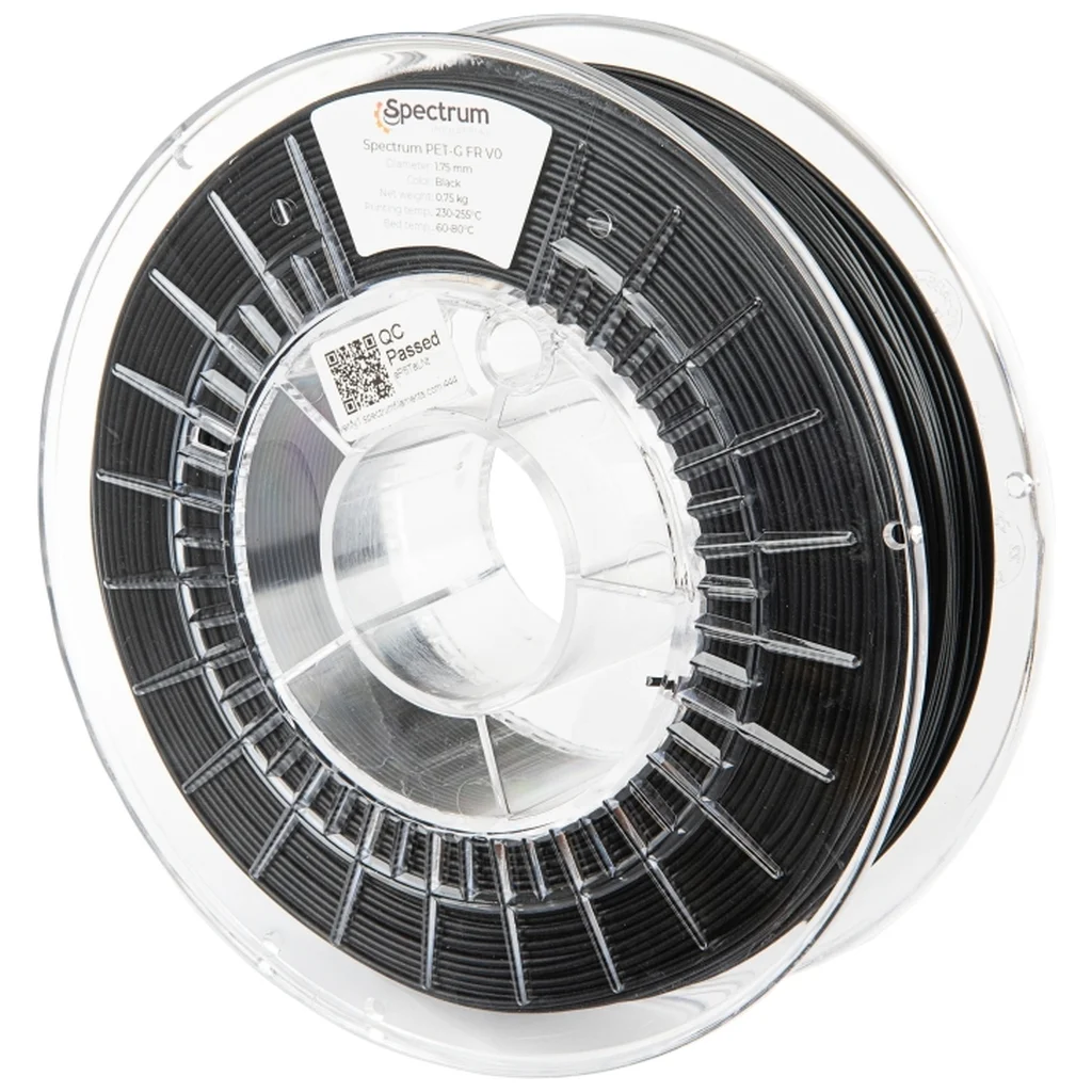 Пластик для 3D-принтера Spectrum PET-G FR V0 1.75mm 0.75kg Black (80552)