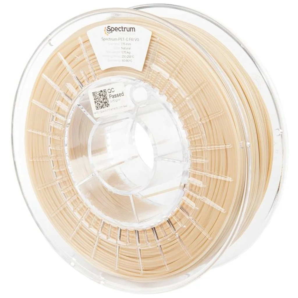 Пластик для 3D-принтера Spectrum PET-G FR V0 1.75mm 0.75kg NATURAL (80553)