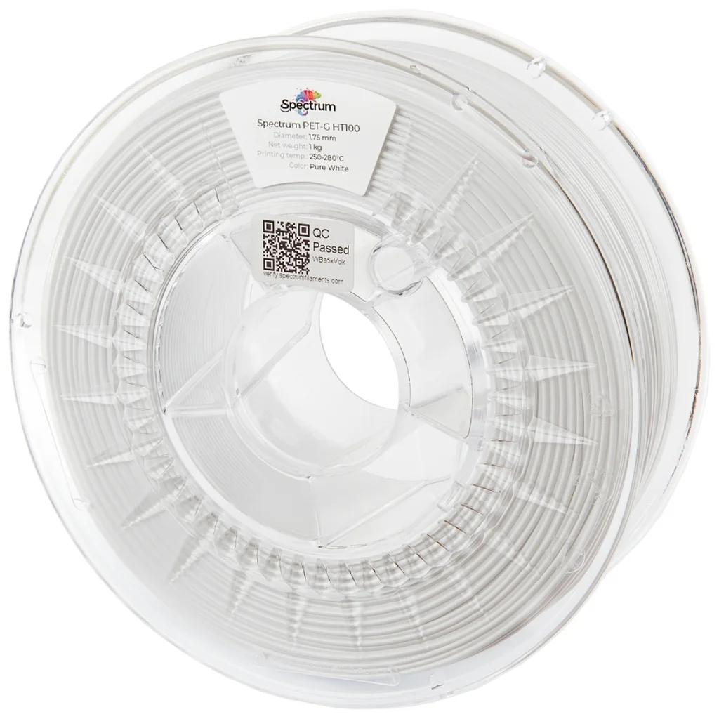 Пластик для 3D-принтера Spectrum PET-G HT100 1.75mm 0.5kg PURE WHITE (80410)
