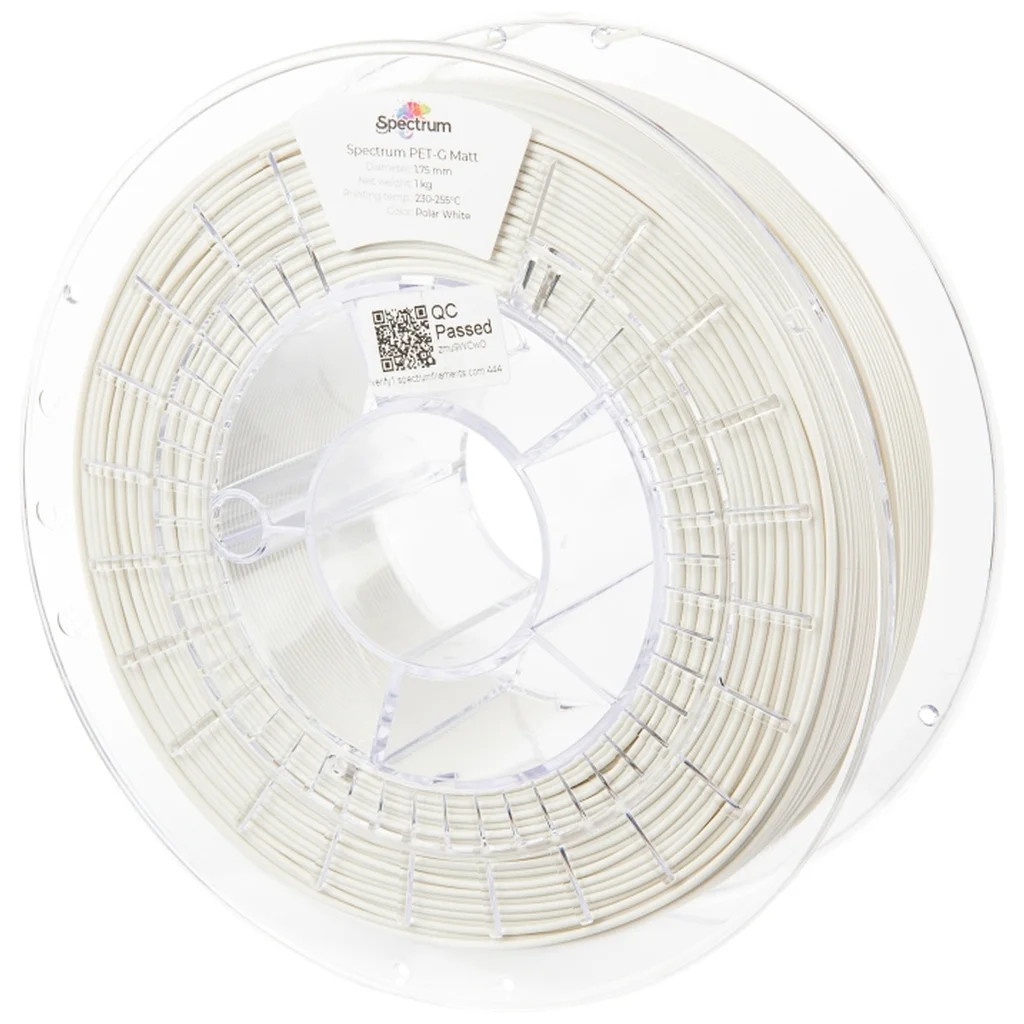 Пластик для 3D-принтера Spectrum PET-G MATT 1.75mm 1kg POLAR WHITE (80544)
