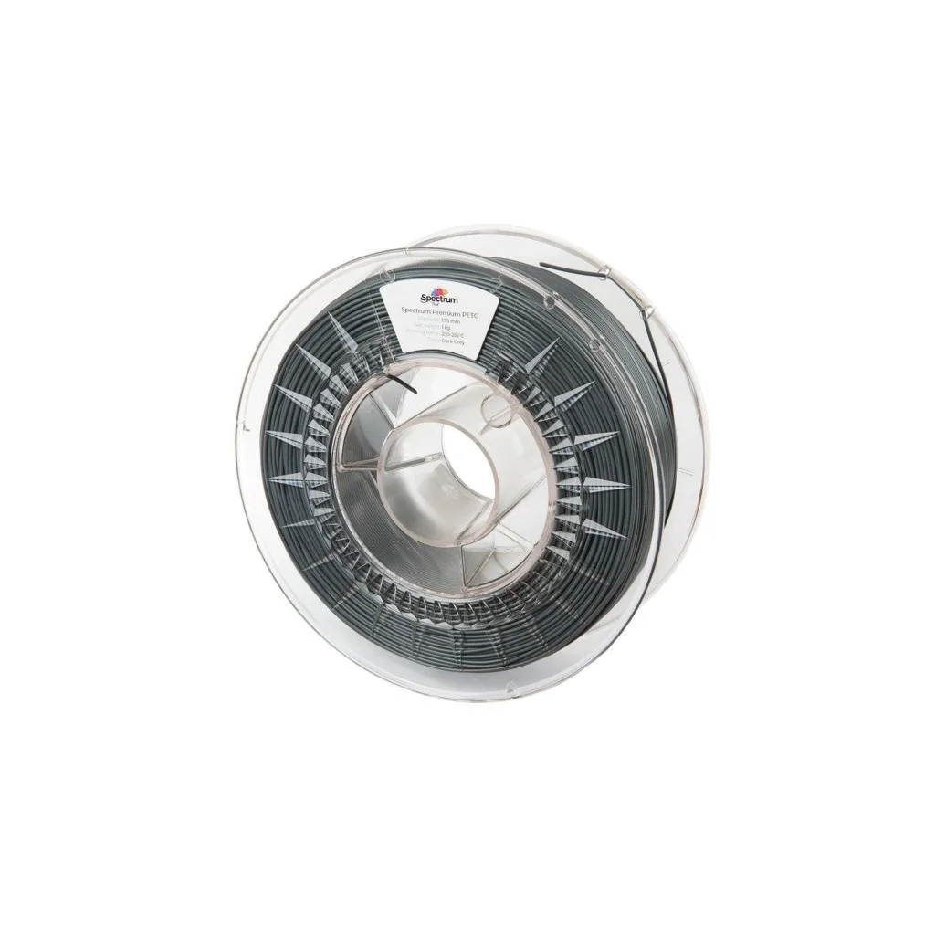 Пластик для 3D-принтера Spectrum PET-G Premium 1.75mm 1kg Dark Grey (RAL 7011) (80310)