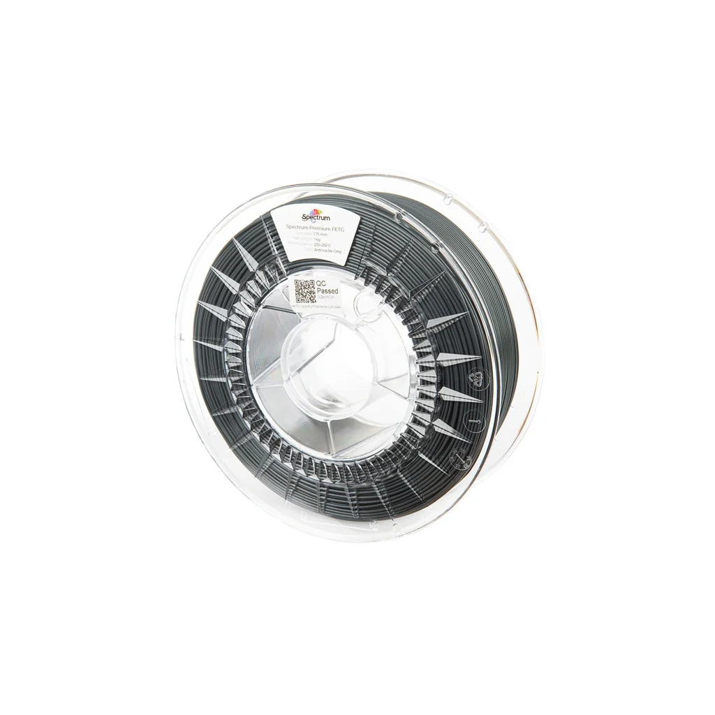 Пластик для 3D-принтера Spectrum PET-G Premium 1.75mm 1kg Grey, Anthracite, RAL 7016 (80833)