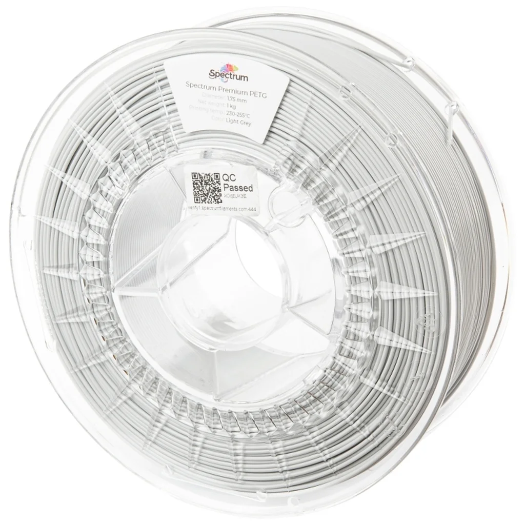 Пластик для 3D-принтера Spectrum PET-G Premium 1.75mm 1kg Grey Light, RAL7035 (80600)