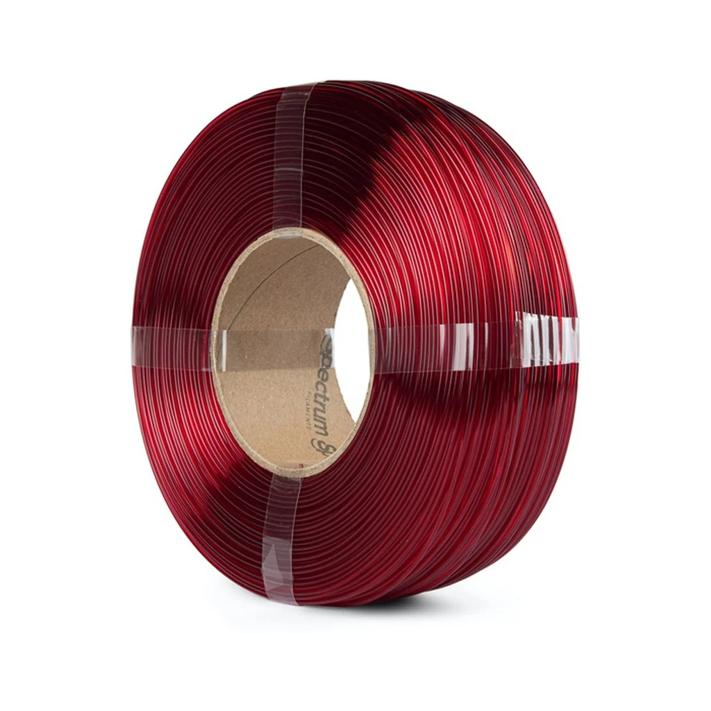 Пластик для 3D-принтера Spectrum PET-G Premium Transparent 1.75mm 1kg ReFill Red (81367)