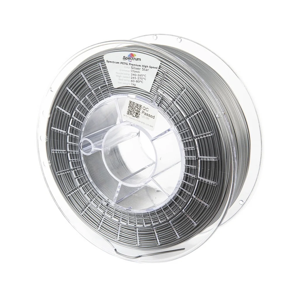 Пластик для 3D-принтера Spectrum PETG Premium HS 1.75mm 1kg Silver, Star (81540)