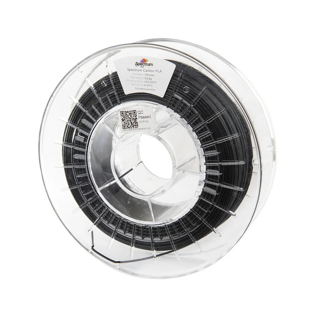 Пластик для 3D-принтера Spectrum PLA Carbon 1.75mm BLACK 0.5kg (80465)