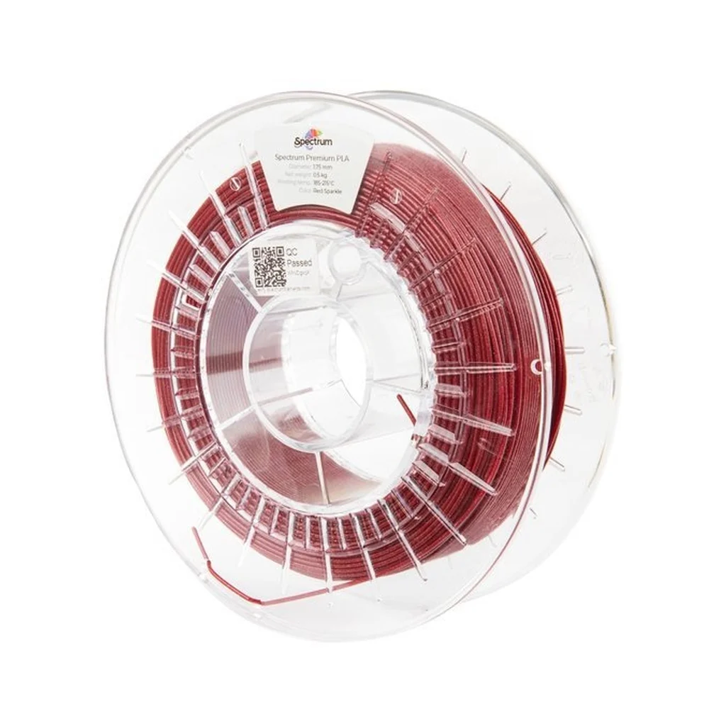Пластик для 3D-принтера Spectrum PLA Glitter 1.75mm 0.5kg Red,Sparkle (80272)