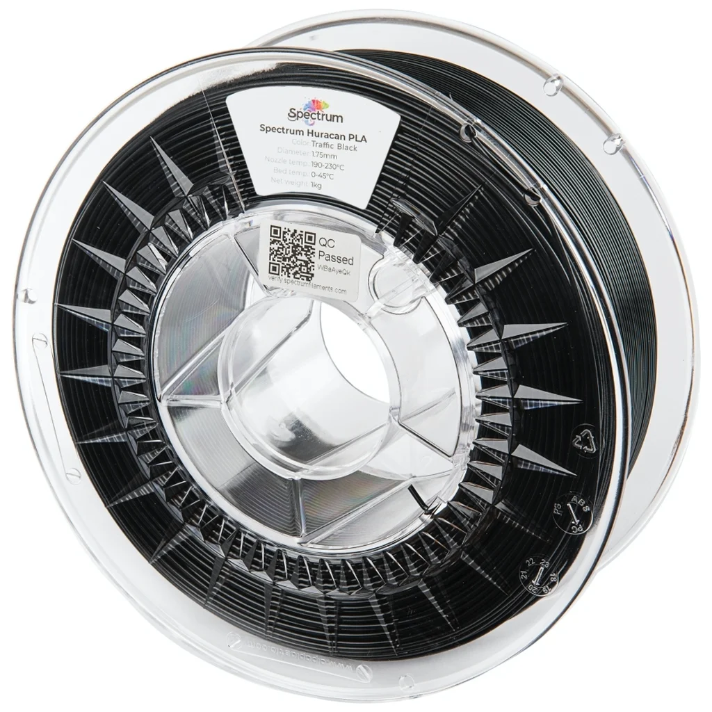 Пластик для 3D-принтера Spectrum PLA Huracan PLA 1.75mm 1kg TRAFFIC BLACK (80930)