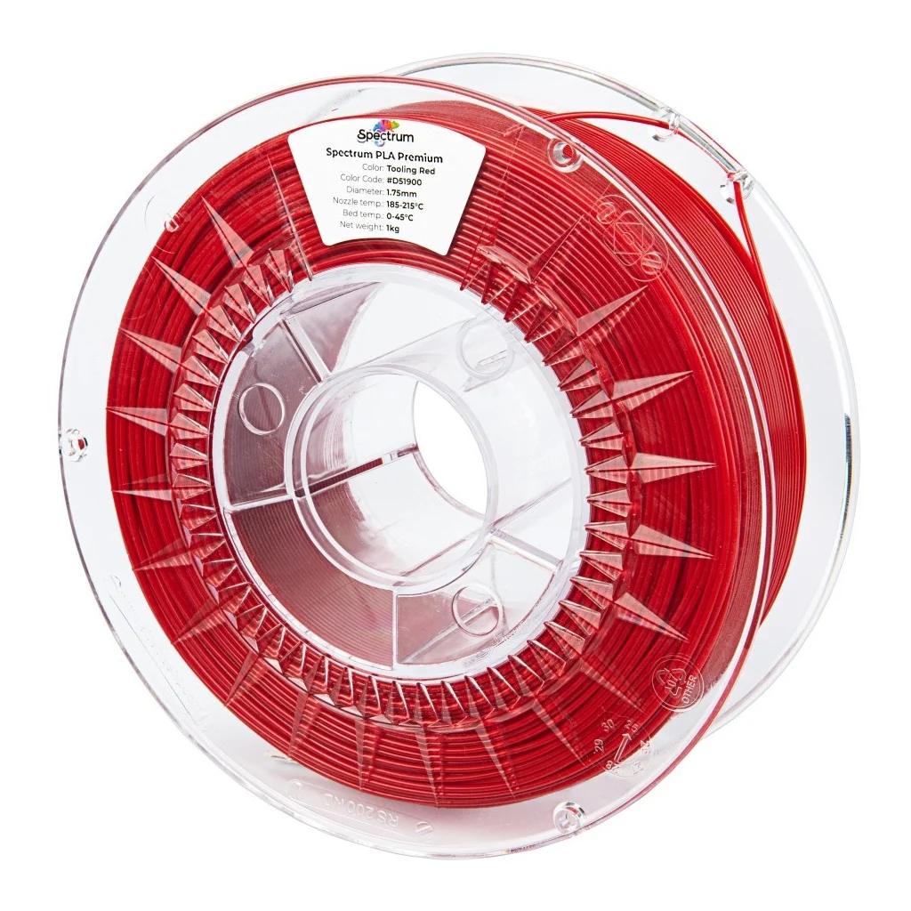 Пластик для 3D-принтера Spectrum PLA Premium 1.75mm 1kg Tooling Red (CW-MW-001)