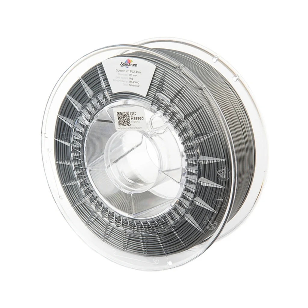 Пластик для 3D-принтера Spectrum PLA Pro 1.75mm 1kg Silver, Star (80105)