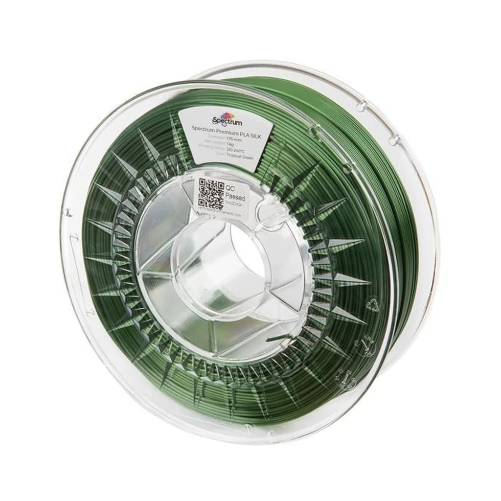 Пластик для 3D-принтера Spectrum PLA Silk 1.75mm 1kg, Green, Tropical (80266)
