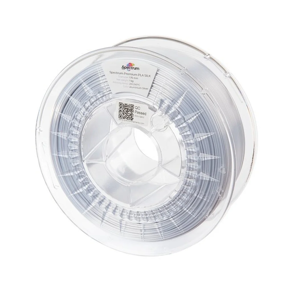 Пластик для 3D-принтера Spectrum PLA Silk 1.75mm 1kg, Silver, Aluminium (80446)