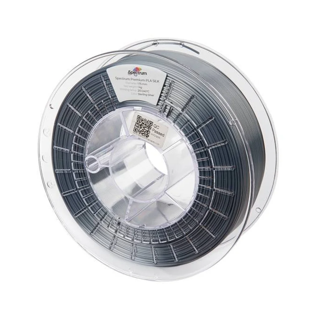 Пластик для 3D-принтера Spectrum PLA Silk 1.75mm 1kg, Silver, Sterling (80444)