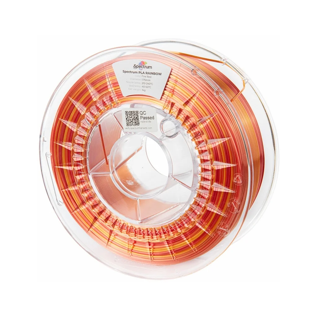 Пластик для 3D-принтера Spectrum PLA Silk Rainbow 1.75mm 1kg Fire Red (81017)