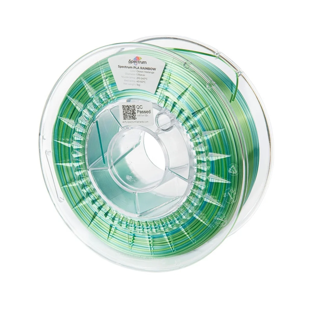 Пластик для 3D-принтера Spectrum PLA Silk Rainbow 1.75mm 1kg Ocean Melange (81018)