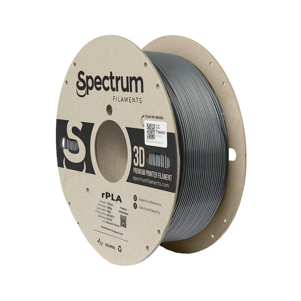 Пластик для 3D-принтера Spectrum r-PLA 1.75mm 1kg Grey, Basalt (Ral 7012) (80556)