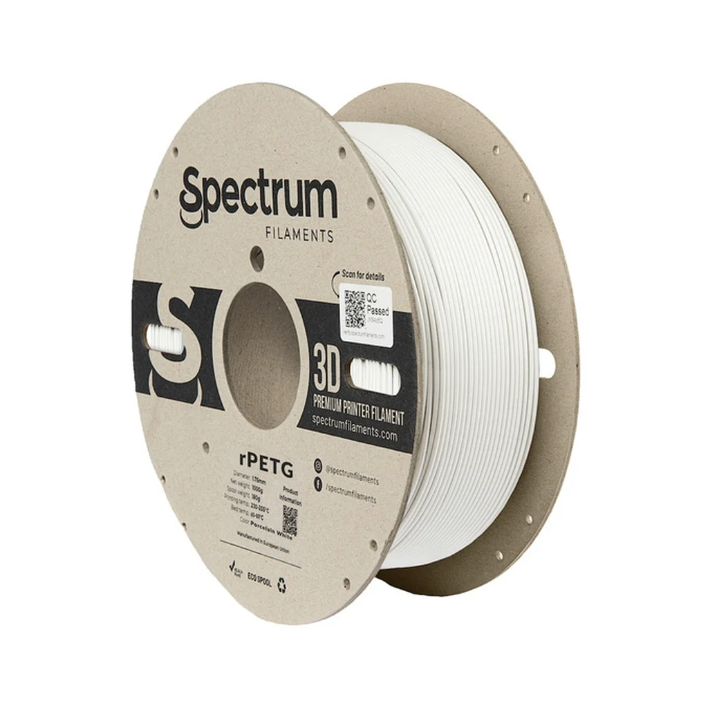 Пластик для 3D-принтера Spectrum rPETG 1.75mm 1kg White, Porcelain (RAL 280 93 05) (80590)