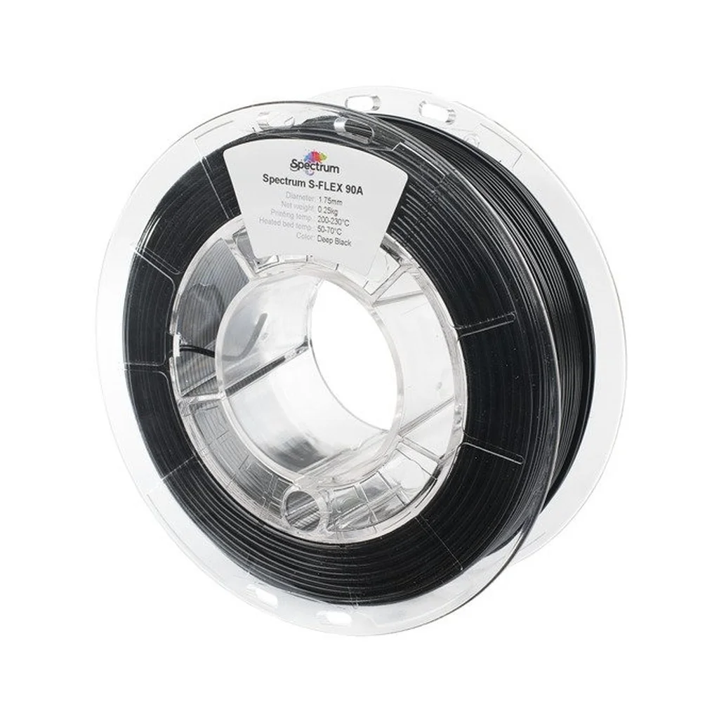 Пластик для 3D-принтера Spectrum S-Flex 90A 1.75mm 0.25kg BLACK, DEEP (80262)
