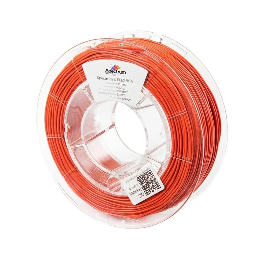 Пластик для 3D-принтера Spectrum S-Flex 90A 1.75mm 0.25kg ORANGE, LION (80251)