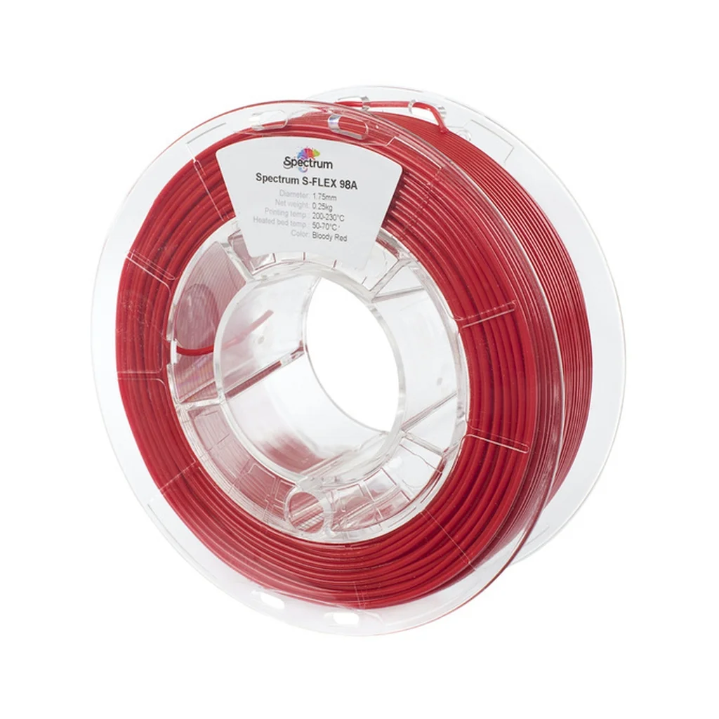 Пластик для 3D-принтера Spectrum S-Flex 98A 1.75mm 0.25kg RED, BLOODY (80528)