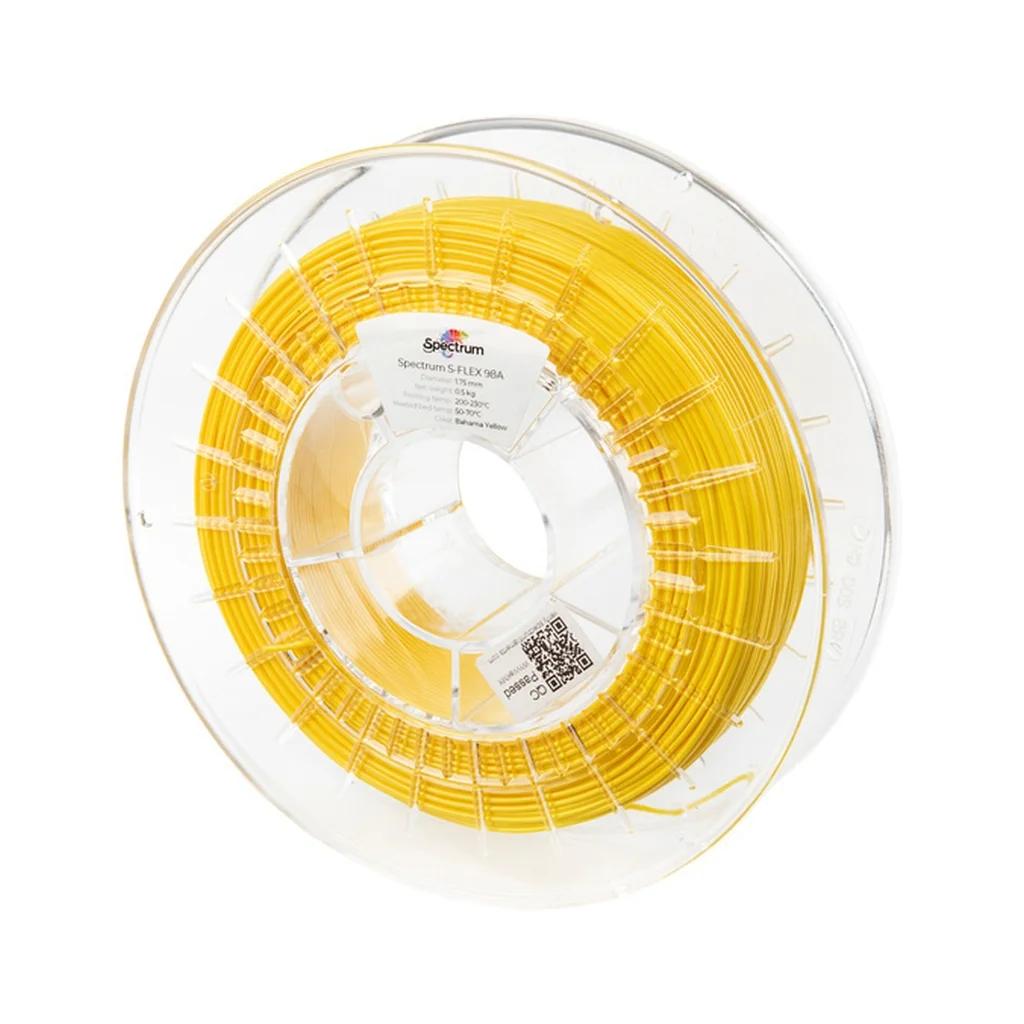 Пластик для 3D-принтера Spectrum S-Flex 98A 1.75mm 0.5kg YELLOW, BAHAMA (80519)