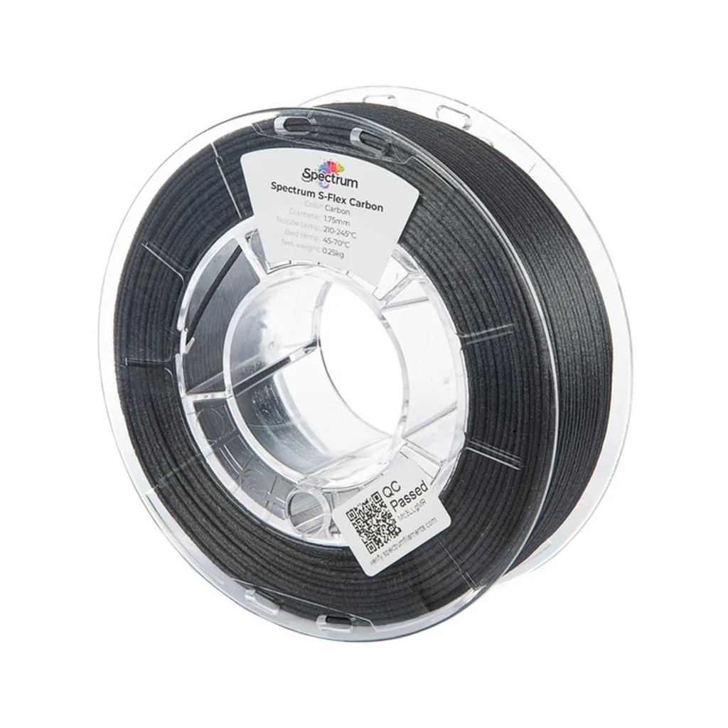 Пластик для 3D-принтера Spectrum S-Flex Carbon 1.75mm 0.25kg Black (81009)