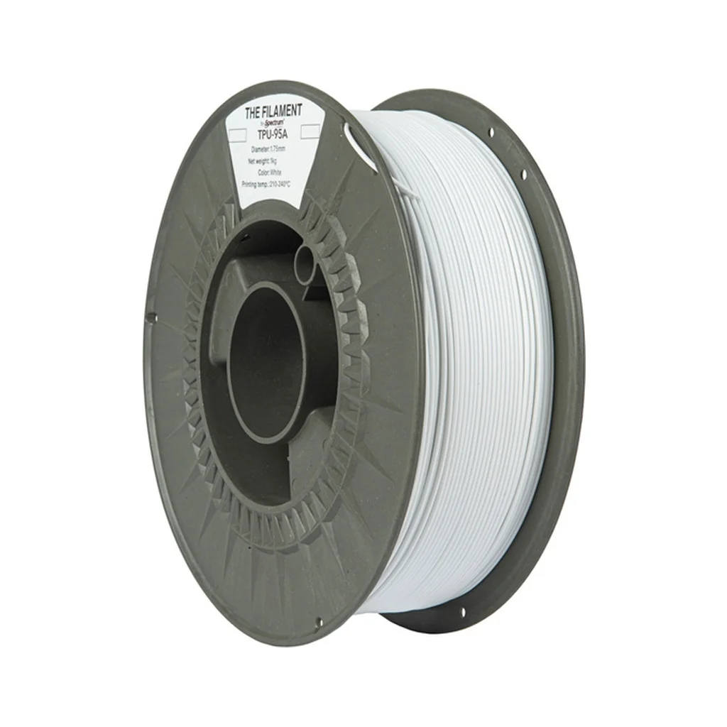 Пластик для 3D-принтера The Filament TPU-95A 1.75mm 1kg WHITE (TF-24132)
