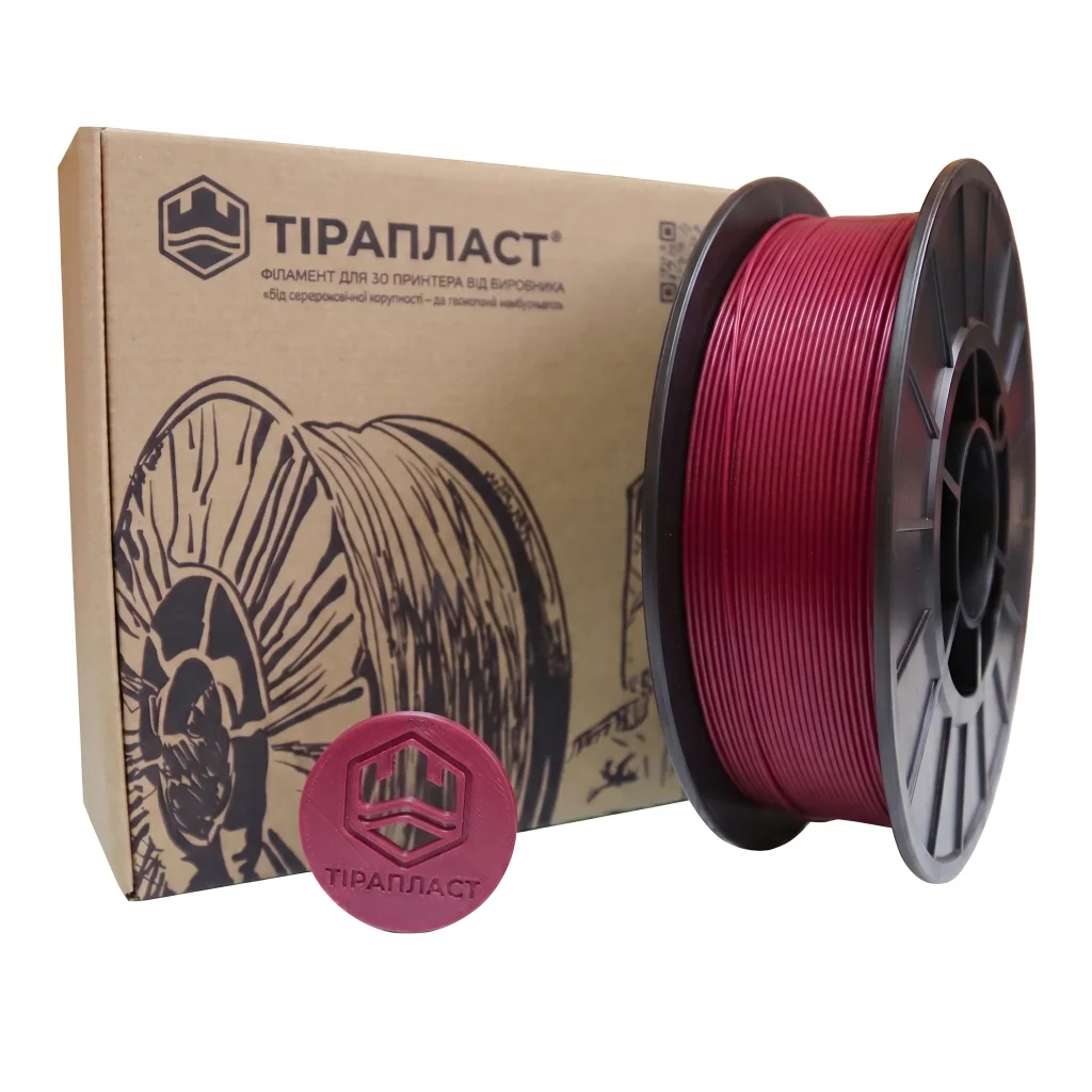 Пластик для 3D-принтера Тірапласт PLA pearl 1.75 мм 0,75кг fuchsia (25289/ 25273)