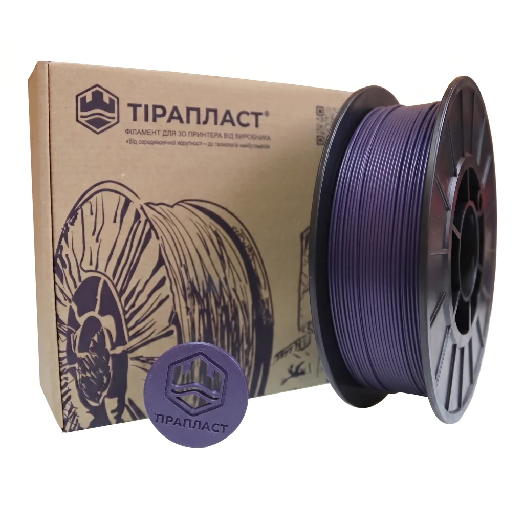 Пластик для 3D-принтера Тірапласт PLA pearl 1.75 мм 0,75кг violet (25288//25270)