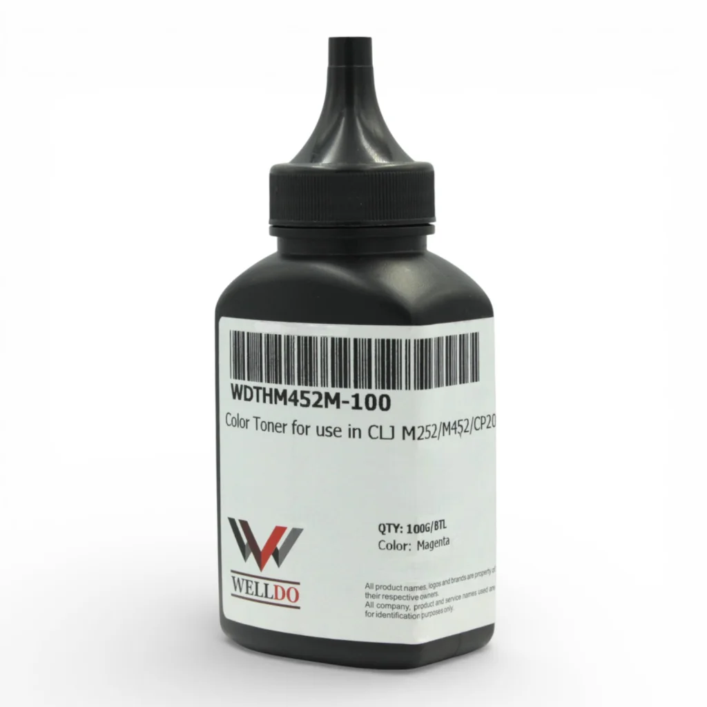 Тонер HP CLJ M252/277/452/477, Canon 045/046, 100г MAGENTA Welldo (WDTHM452M-100)
