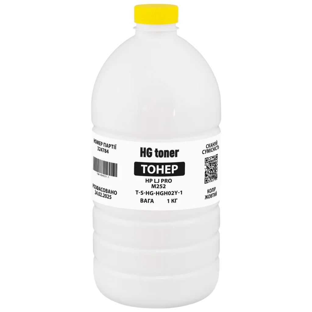 Тонер HP CLJ Pro M252 1кг, yellow HG (TSM-HGH02Y-1)