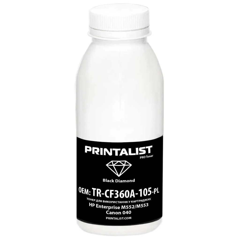 Тонер HP Enterprise M552/M553, Canon 040, 120г Black Printalist (TR-CF360A-105-PL)