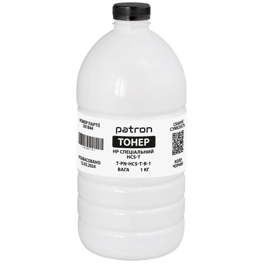 Тонер HP HCS-T, 1 кг, black Patron (PN-HCS-T-B-1)