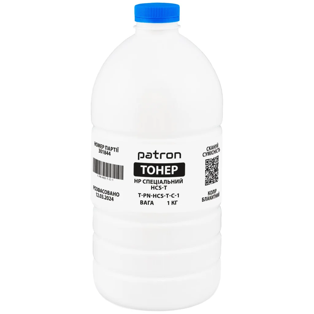 Тонер HP HCS-T, 1 кг, cyan Patron (PN-HCS-T-C-1)
