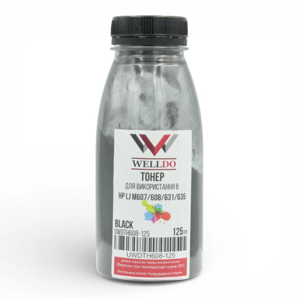 Тонер HP LJ Enterprise M607/608/609/Canon 056/056L/056H/057, фасовка 125г Welldo (UWDTH608-125)