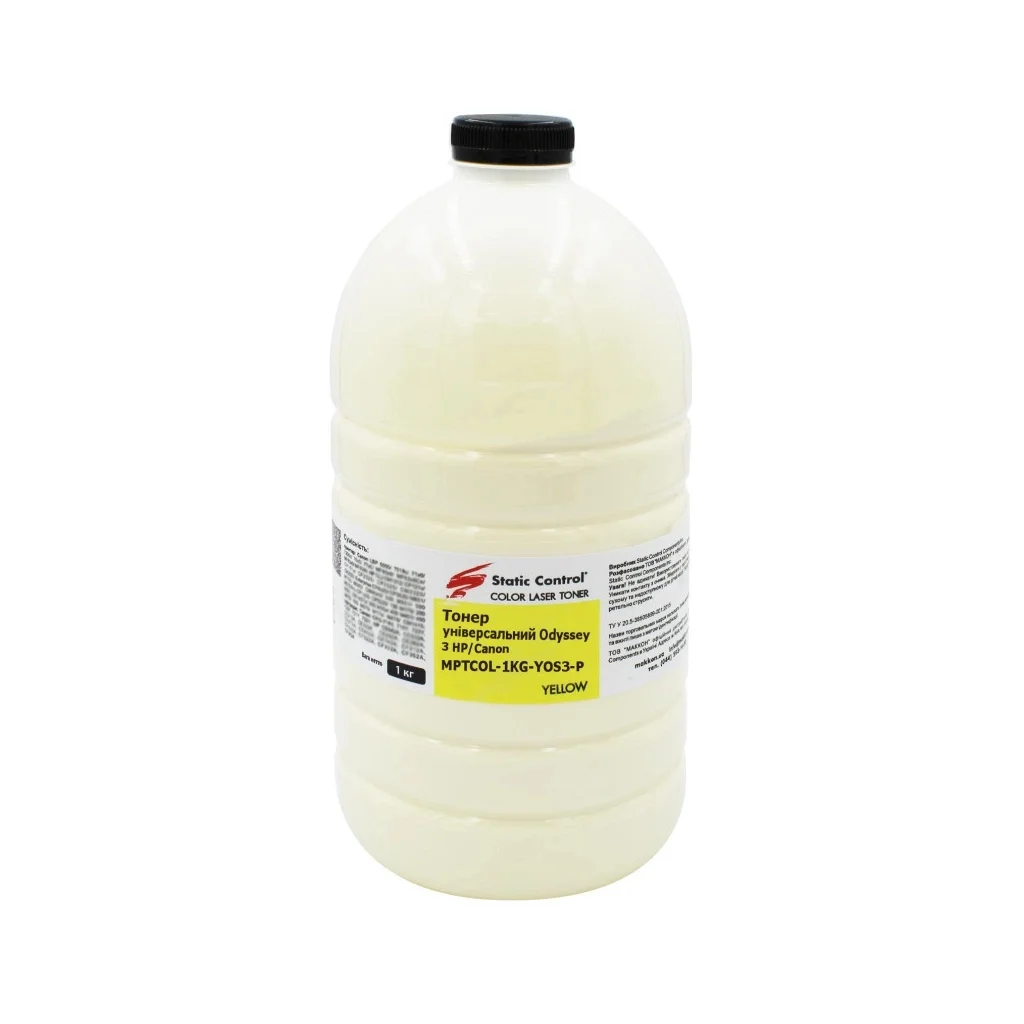 Тонер HP/Canon MPTCOL OS3 1 кг yellow (фасовка) Static Control (MPTCOL-1KG-YOS3-P)