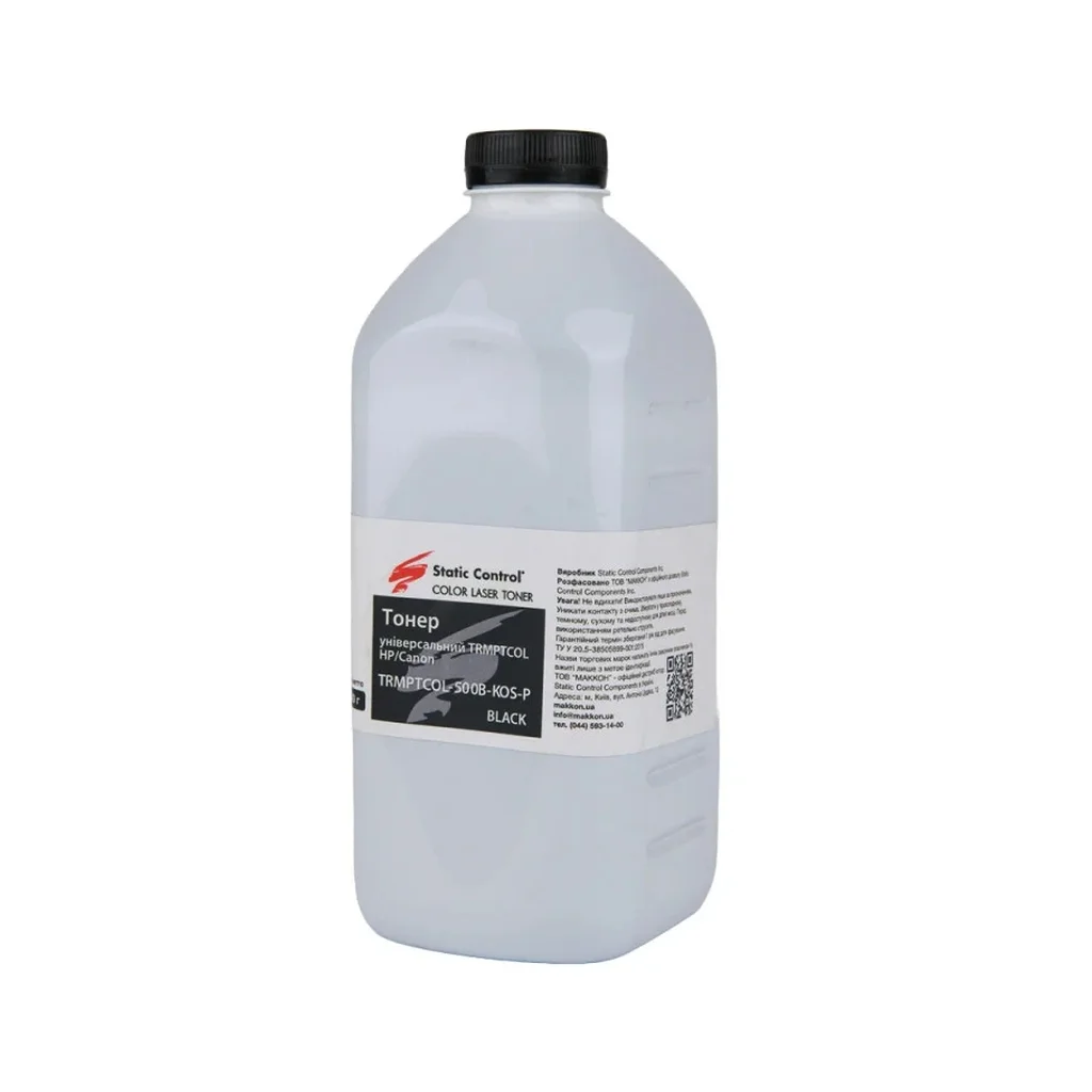 Тонер HP/Canon TRMPTCOL Universal 0.5кг Black Static Control (TRMPTCOL-500B-KOS-P)
