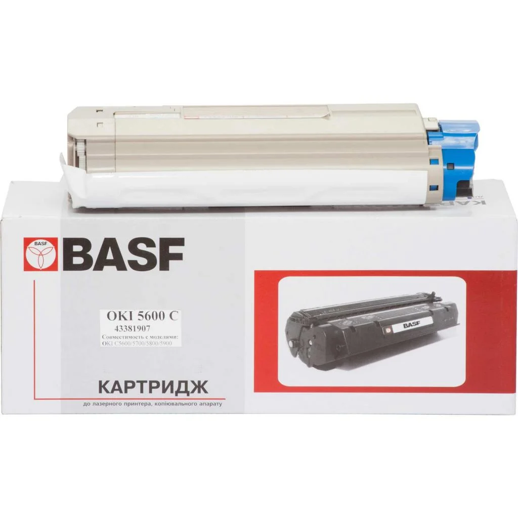 Тонер-картридж BASF OKI C5600/5700 Cyan 43381907 (KT-C5600C-43381907)
