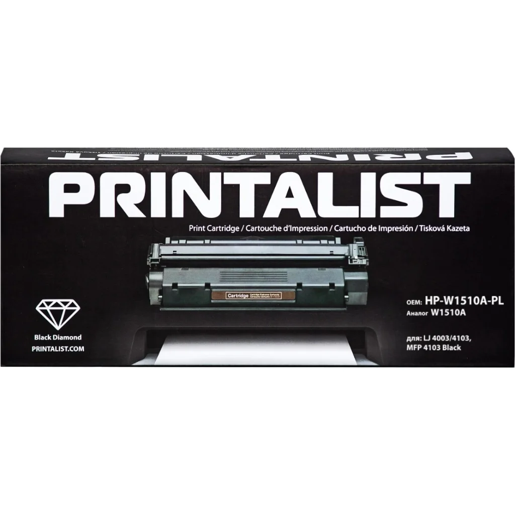 Тонер-картридж Printalist HP LJ 4003/4103, MFP 4103 Black / W1510A Black (HP-W1510A-PL)