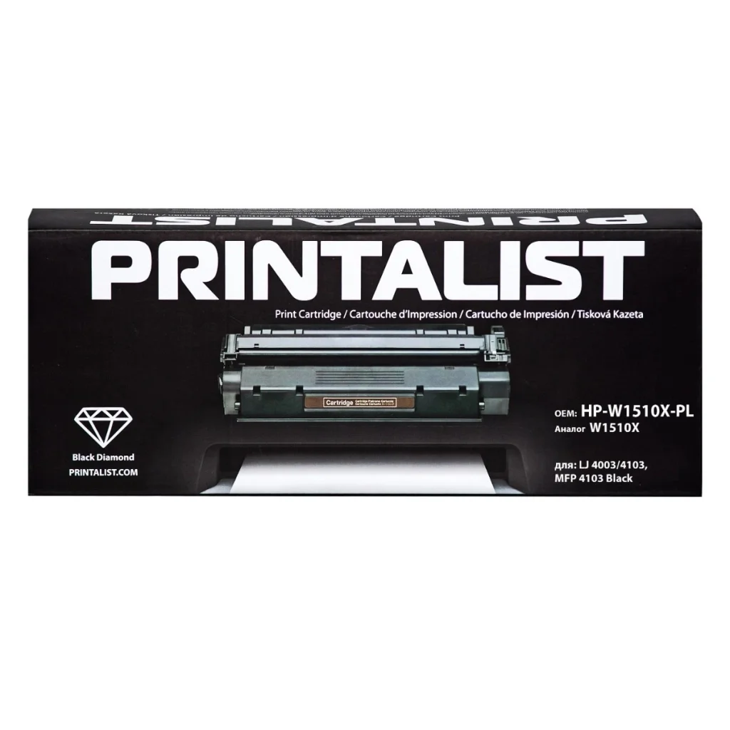 Тонер-картридж Printalist HP LJ 4003/4103, MFP 4103 Black / W1510X 9,7K (HP-W1510X-PL)